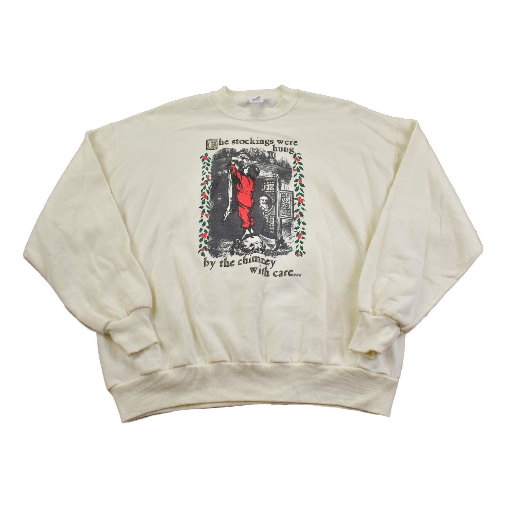 Vintage 1990s Cute Christmas Crewneck Sweater Made In USA Men's XL from propervintagecanada