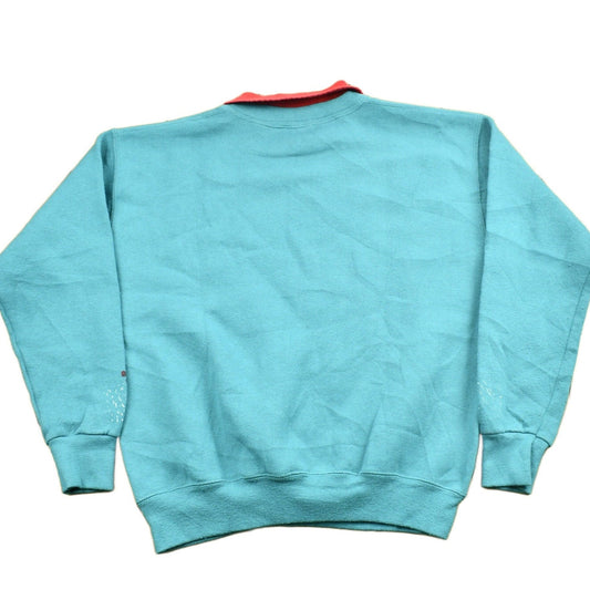 Vintage 1990s Cute Collared Crewneck Sweater Women's L from propervintagecanada