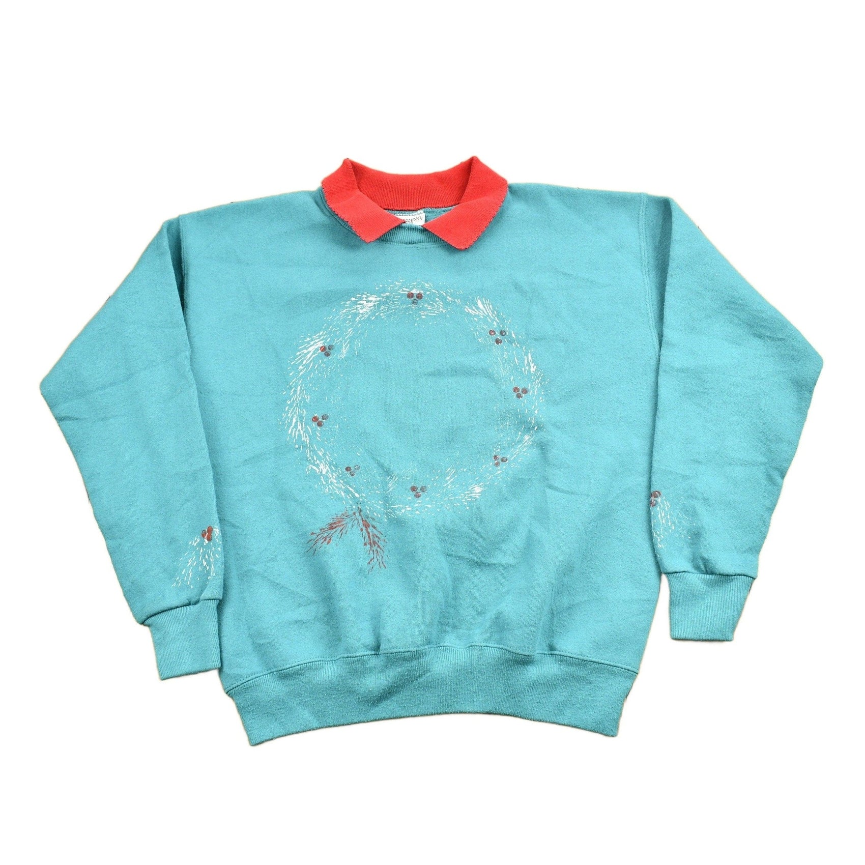 Vintage 1990s Cute Collared Crewneck Sweater Women's L from propervintagecanada