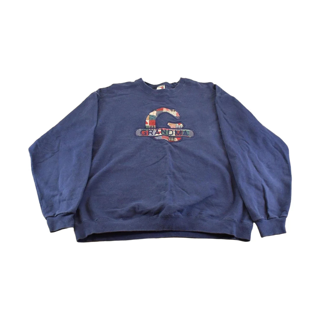 Vintage 1990s Cute Grandma Crewneck Sweatshirt Men's XL from propervintagecanada