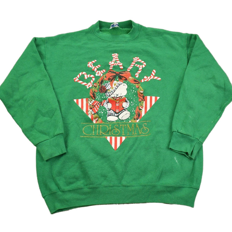 Vintage 1990s Cute Grandma Style Crewneck Sweater Men's Large from propervintagecanada