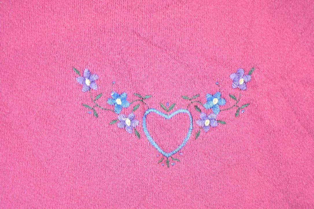 Vintage 1990s Cute Hearts Grandma Crewneck Sweatshirt Womens L from propervintagecanada