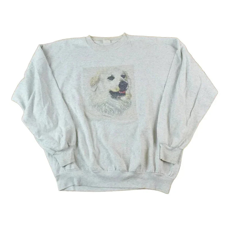 Vintage 1990s Cute Labrador Dog Crewneck Sweater Men's XL from propervintagecanada