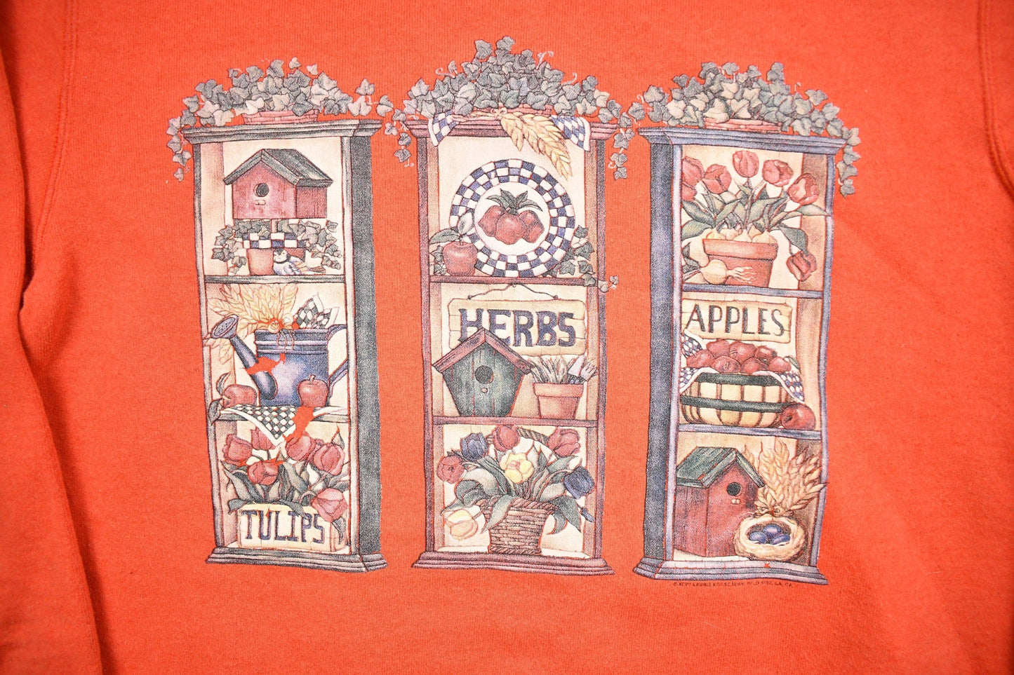 Vintage 1990s Cute Orange Mockneck Sweater Women's M from propervintagecanada