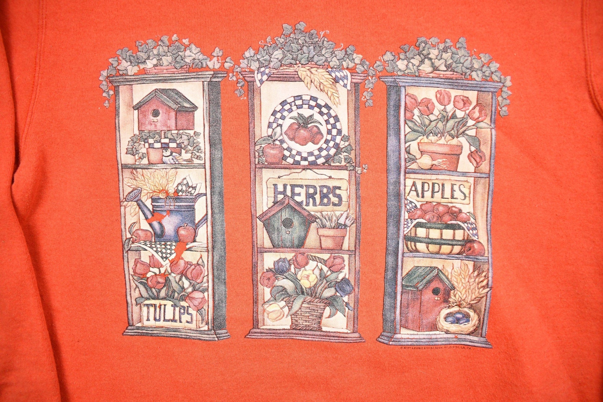 Vintage 1990s Cute Orange Mockneck Sweater Women's M from propervintagecanada