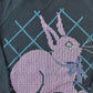 Vintage 1990s Cute Pixel Bunny Crewneck Sweater Men's Medium from propervintagecanada