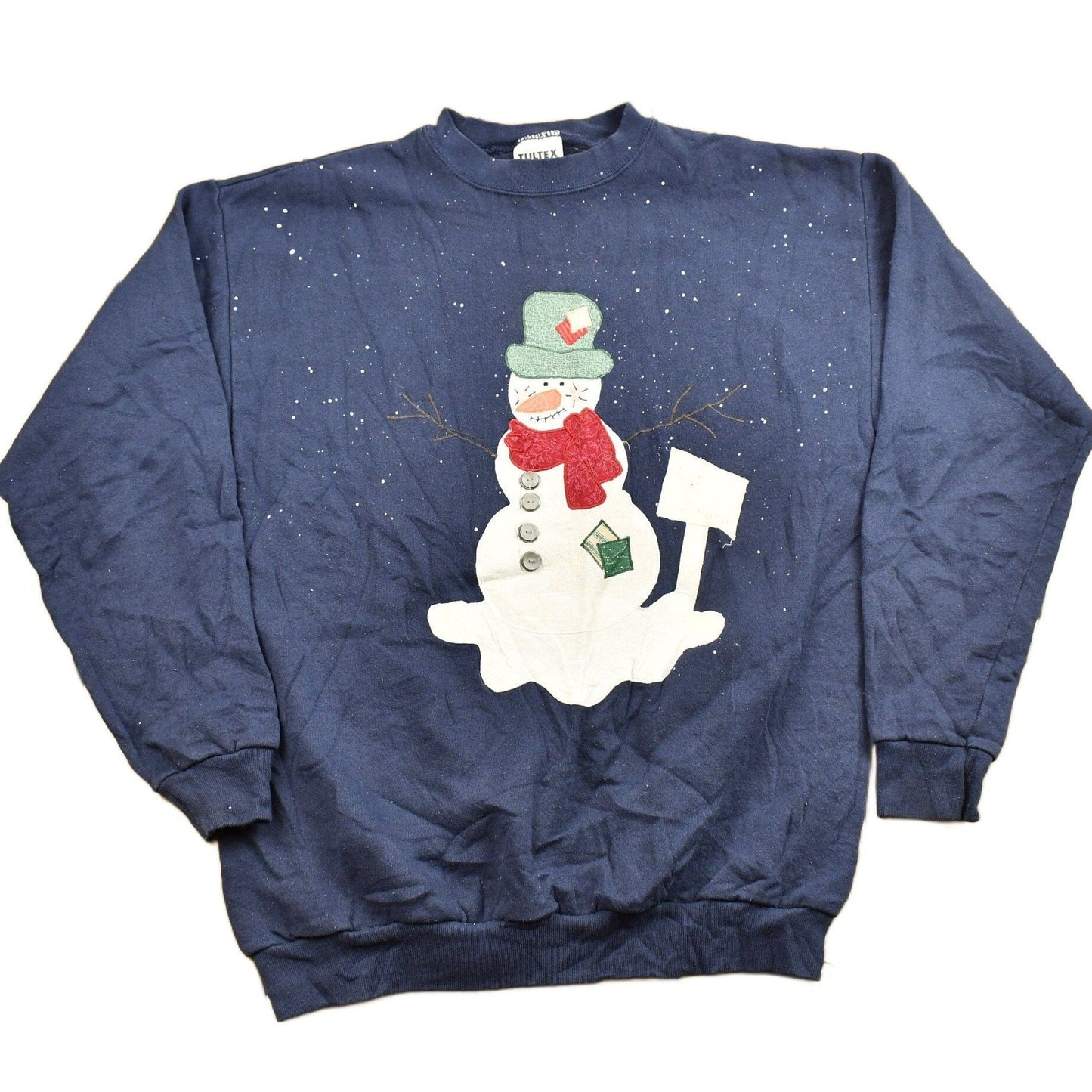 Vintage 1990s Cute Snowman Theme Crewneck Sweater Men's MMen's Medium from propervintagecanada