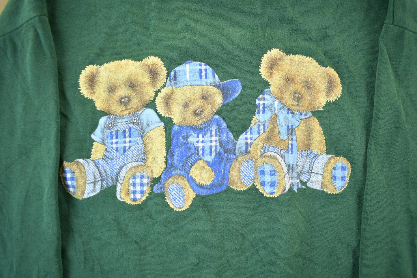Vintage 1990s Cute Teddy Bear Theme Crewneck Sweater Men's Large from propervintagecanada