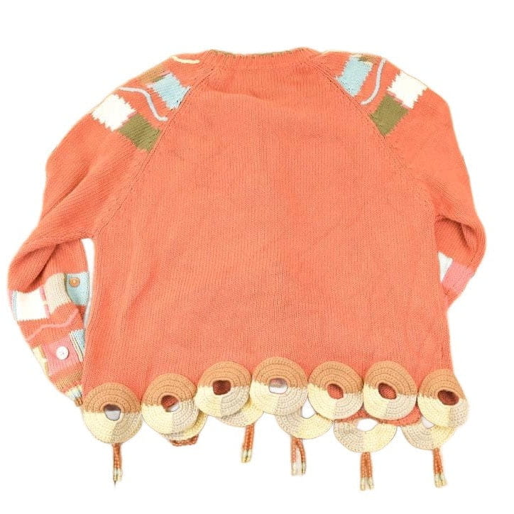Vintage 1990s CX Clothing Exchange Chunky Abstract Abstract Knit Cardigan Sweater Women's L from propervintagecanada