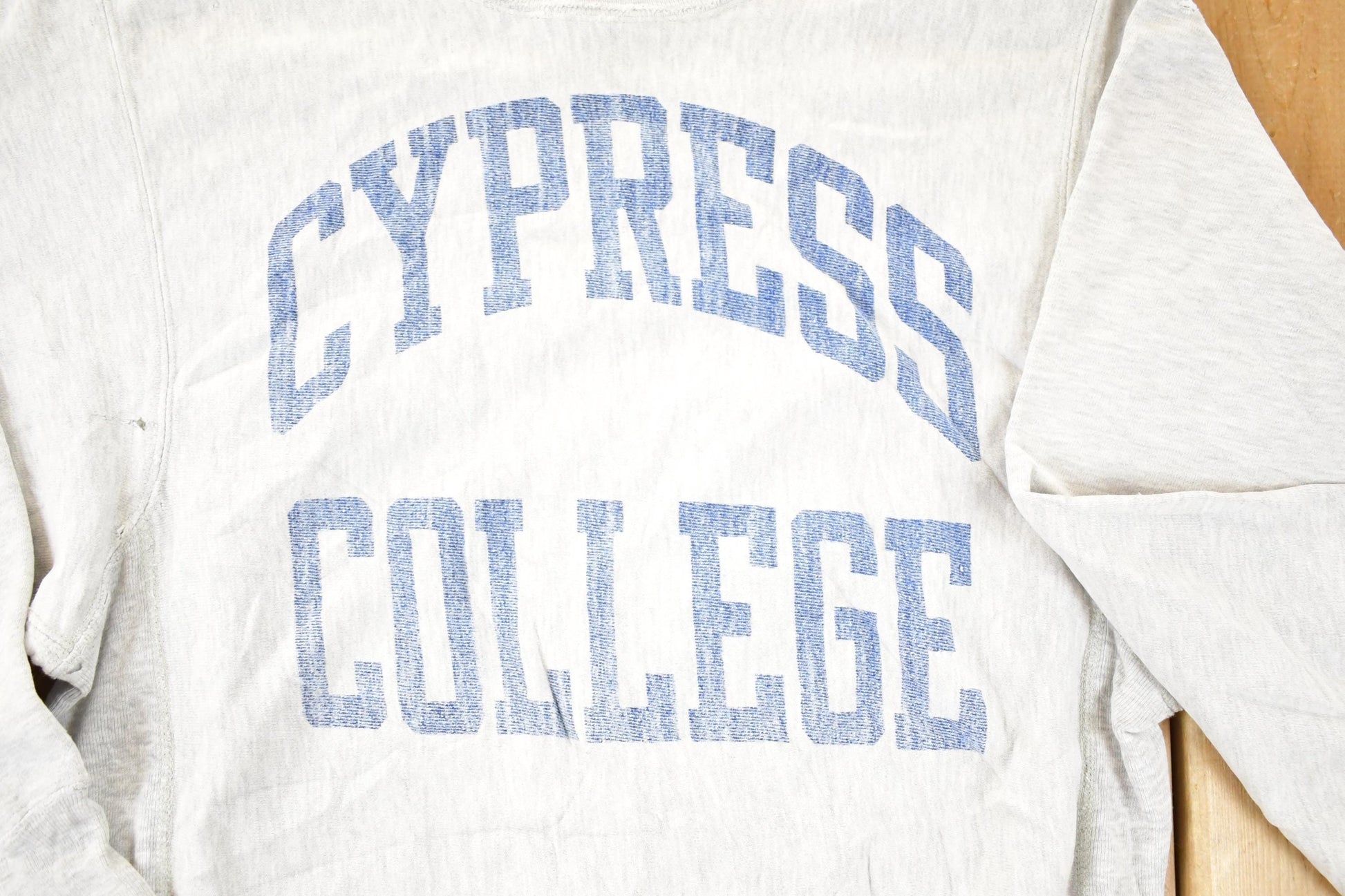 Vintage 1990s Cypress College Champion Reverse Weave Crewneck Sweatshirt Men's M from propervintagecanada
