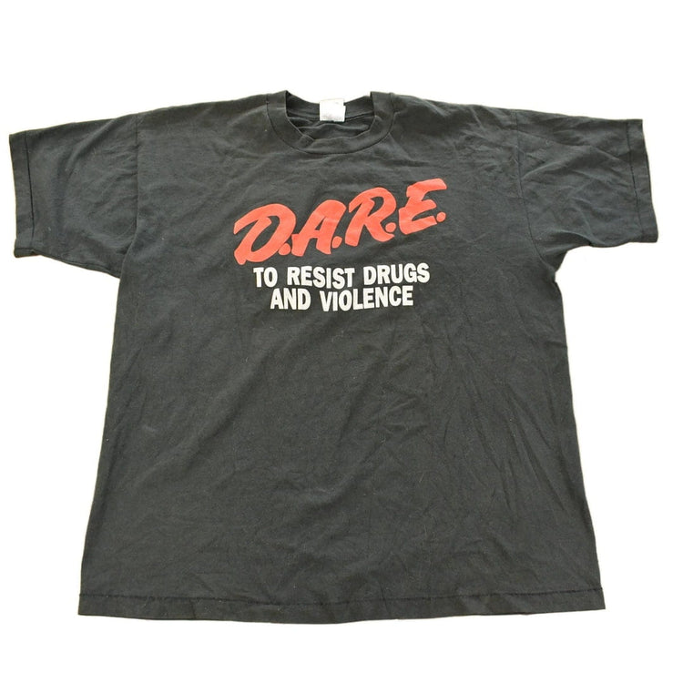 Vintage 1990s D.A.R.E. Dare to Resist Drugs And Violence Souvenir T-Shirt Men's XL from propervintagecanada