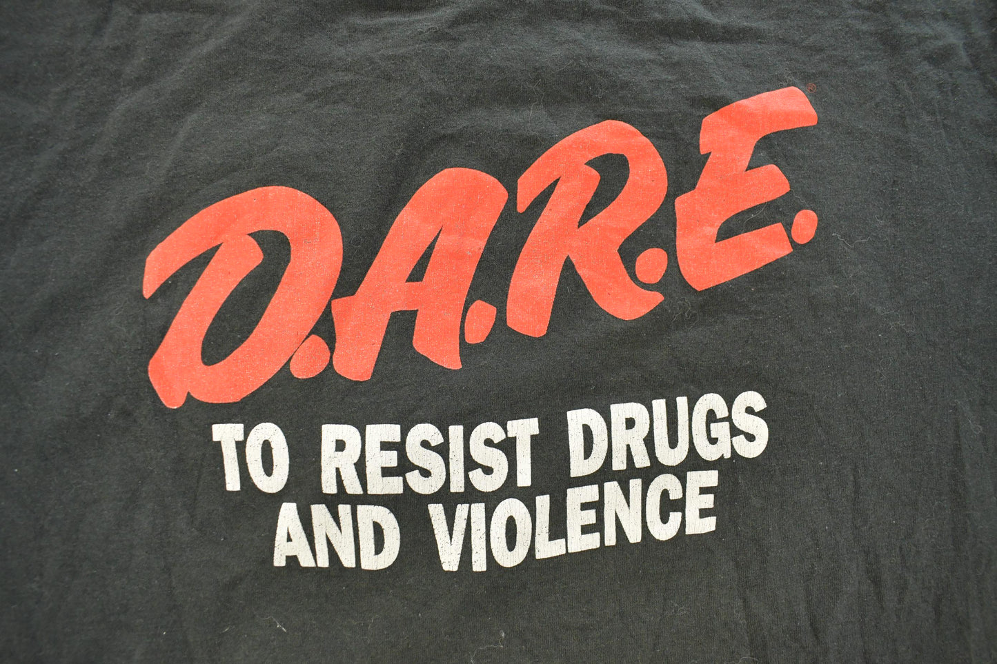 Vintage 1990s D.A.R.E. Dare to Resist Drugs And Violence Souvenir T-Shirt Men's XL from propervintagecanada