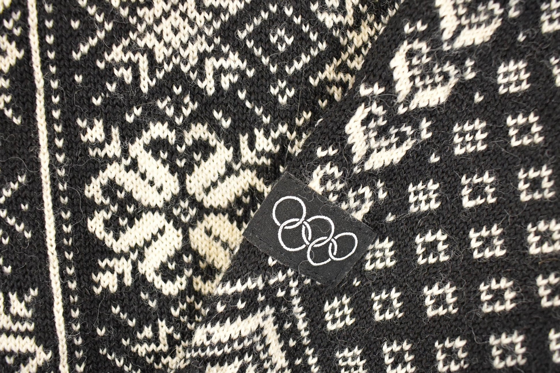 Vintage 1990s Dale Of Norway Olympic Abstract Knit Cardigan Sweater Womens S from propervintagecanada