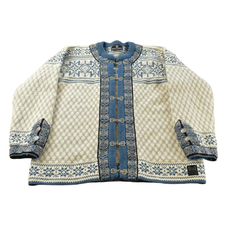 Vintage 1990s Dale Of Norway Wool Knit Cardigan Sweater Women's XL from propervintagecanada