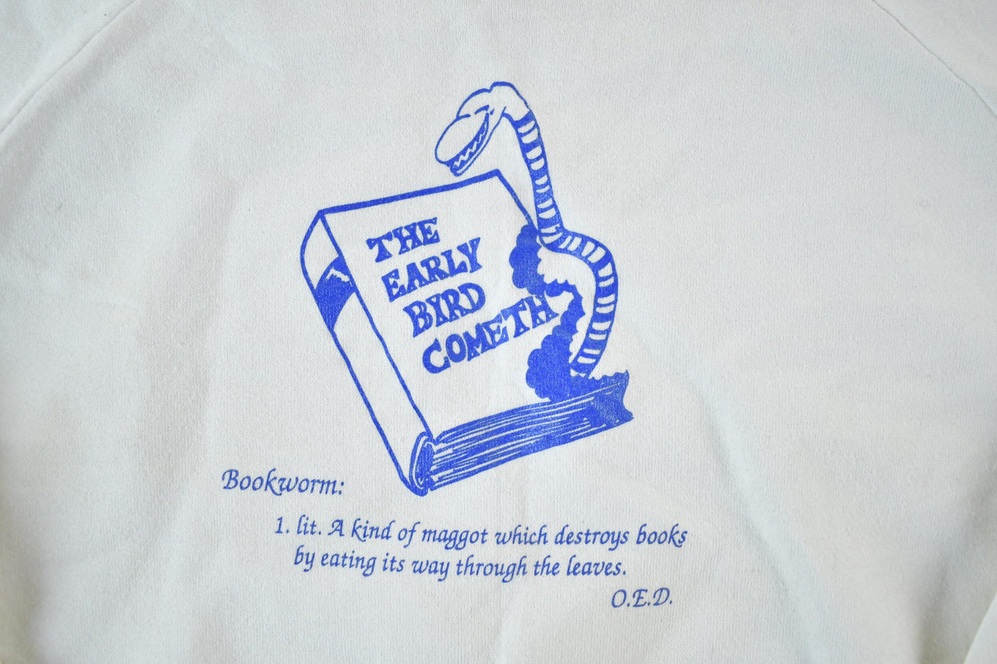 Vintage 1990s Dalhousie University English Book Worm Crew Neck Men's M from propervintagecanada