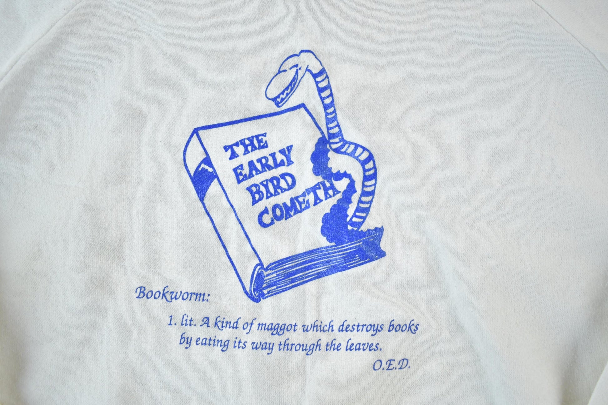 Vintage 1990s Dalhousie University English Book Worm Crew Neck Men's M from propervintagecanada