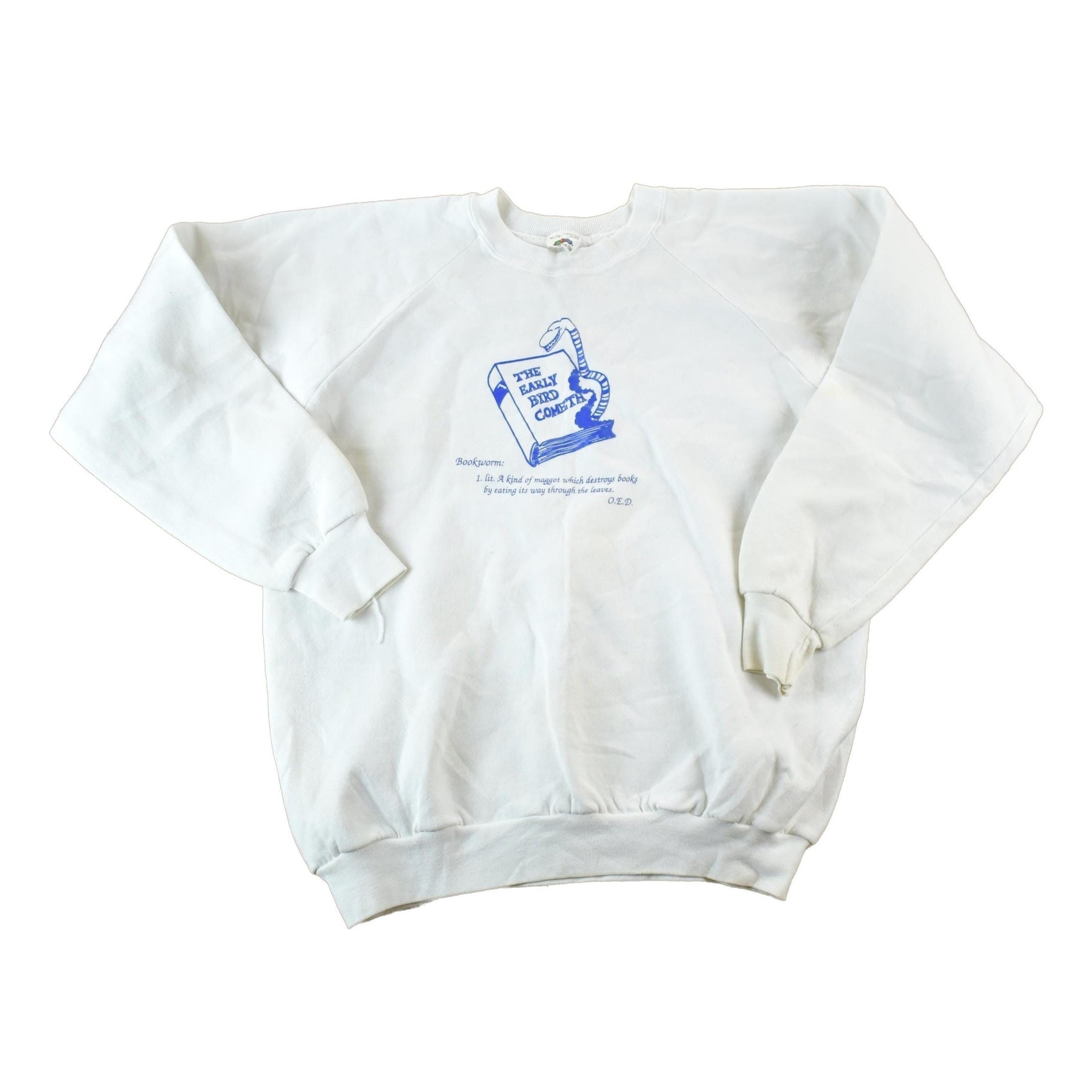 Vintage 1990s Dalhousie University English Book Worm Crew Neck Men's M from propervintagecanada