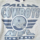 Vintage 1990s Dallas Cowboys AOP NFL Graphic Crewneck Sweater Youth S from propervintagecanada