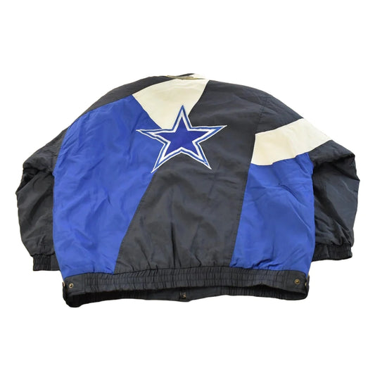 Vintage 1990s Dallas Cowboys Apex One NFL Windbreaker Jacket Men's XL from propervintagecanada