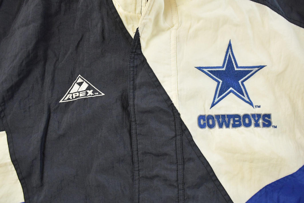 Vintage 1990s Dallas Cowboys Apex One NFL Windbreaker Jacket Men's XL from propervintagecanada