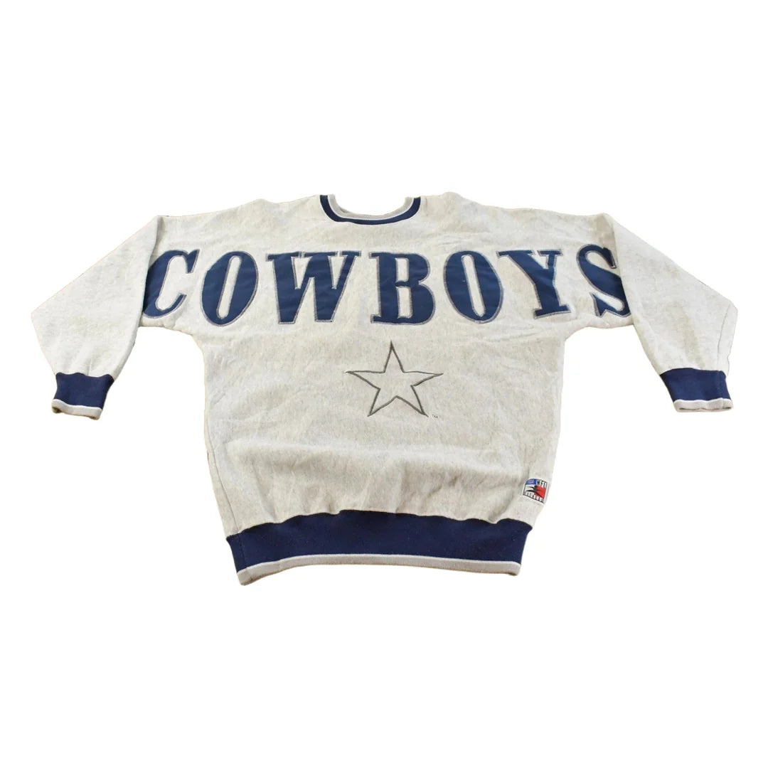 Vintage 1990s Dallas Cowboys Big Spell Out Graphic Crewneck Sweatshirt Men's L from propervintagecanada