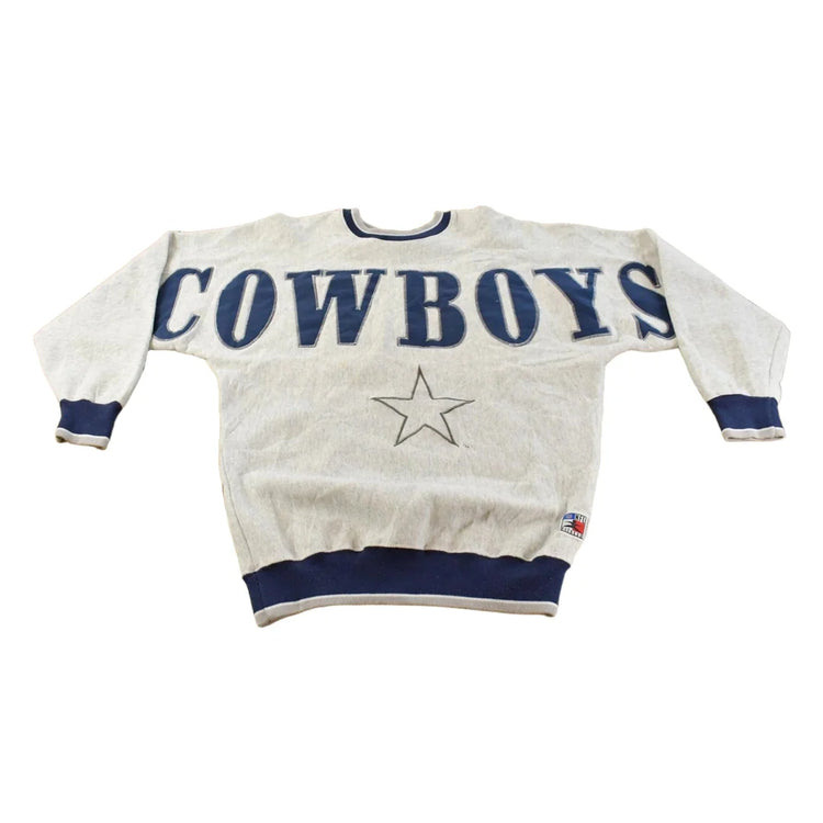 Vintage 1990s Dallas Cowboys Big Spell Out Graphic Crewneck Sweatshirt Men's L from propervintagecanada