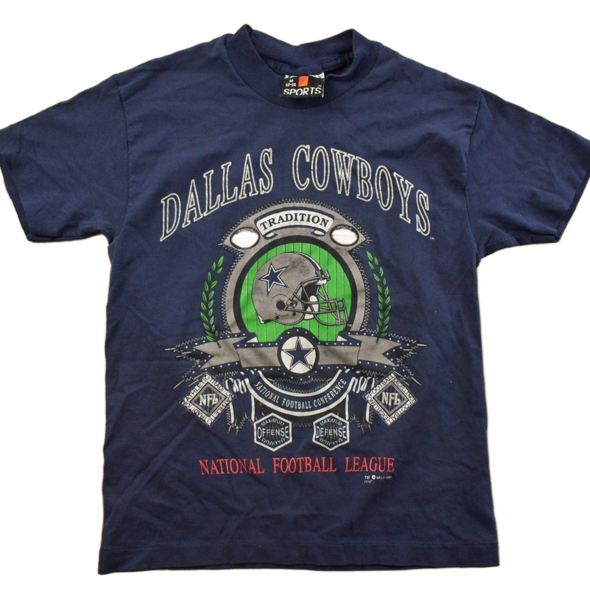 Vintage 1990s Dallas Cowboys NFL Graphic T-Shirt Men's 2XS from propervintagecanada