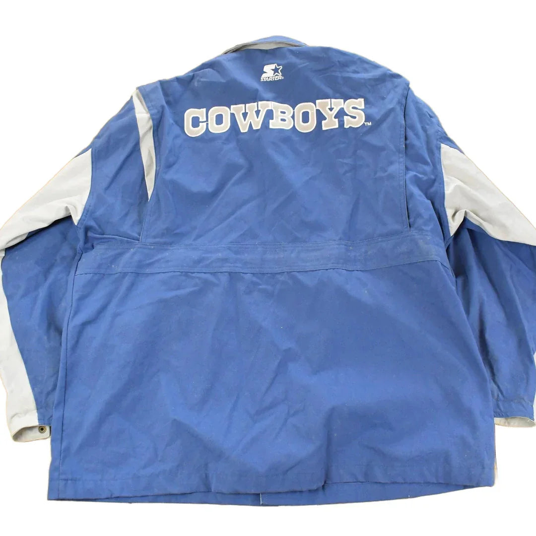 Vintage 1990s Dallas Cowboys Starter NFL Windbreaker Jacket Men's Large from propervintagecanada