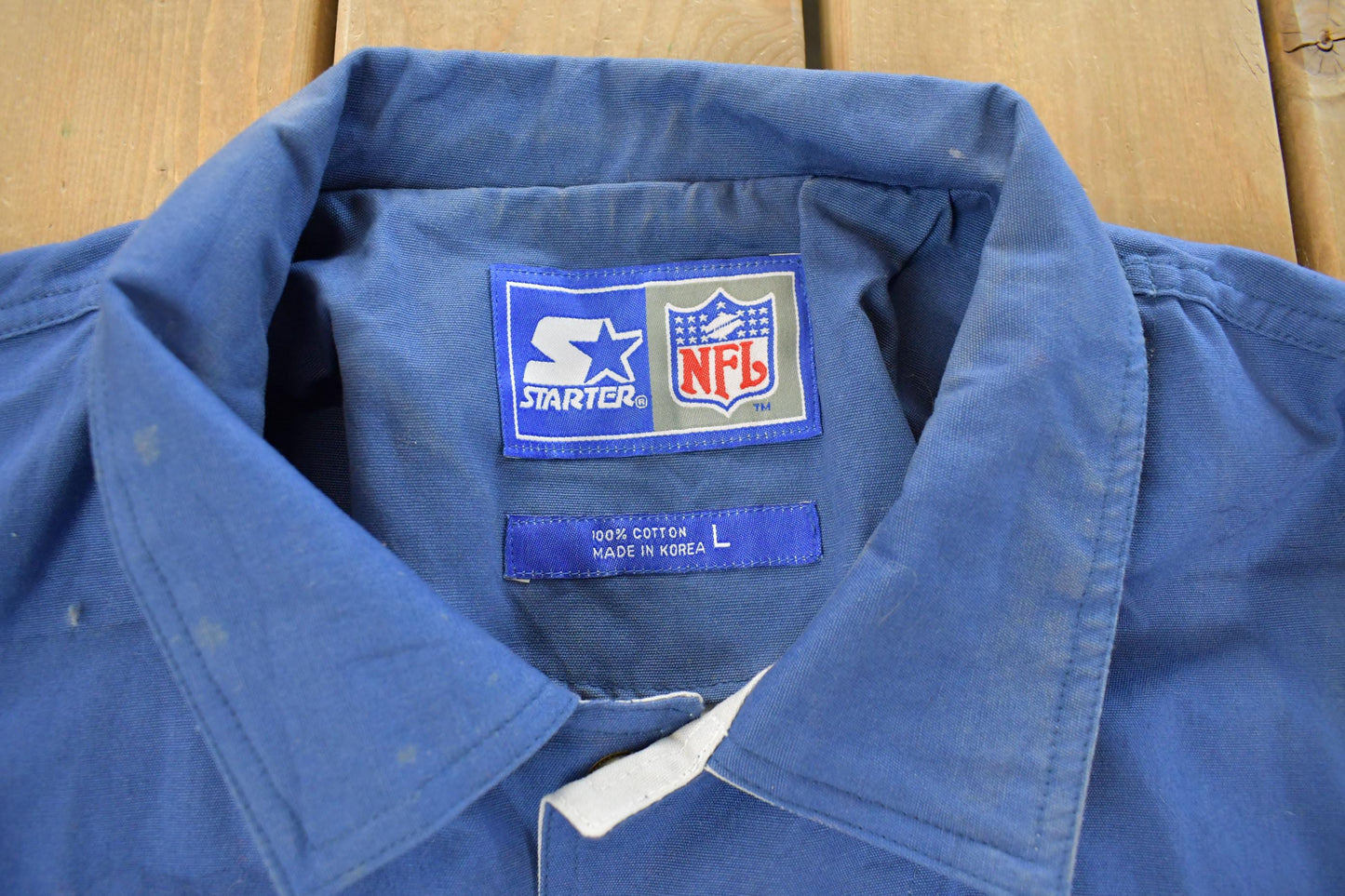 Vintage 1990s Dallas Cowboys Starter NFL Windbreaker Jacket Men's Large from propervintagecanada