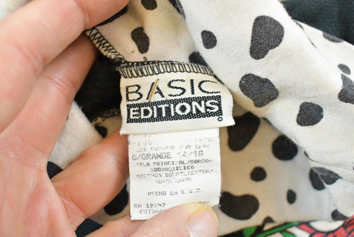 Vintage 1990s Dalmatians Valentines Hearts Turtleneck Sweatshirt Women's S from propervintagecanada