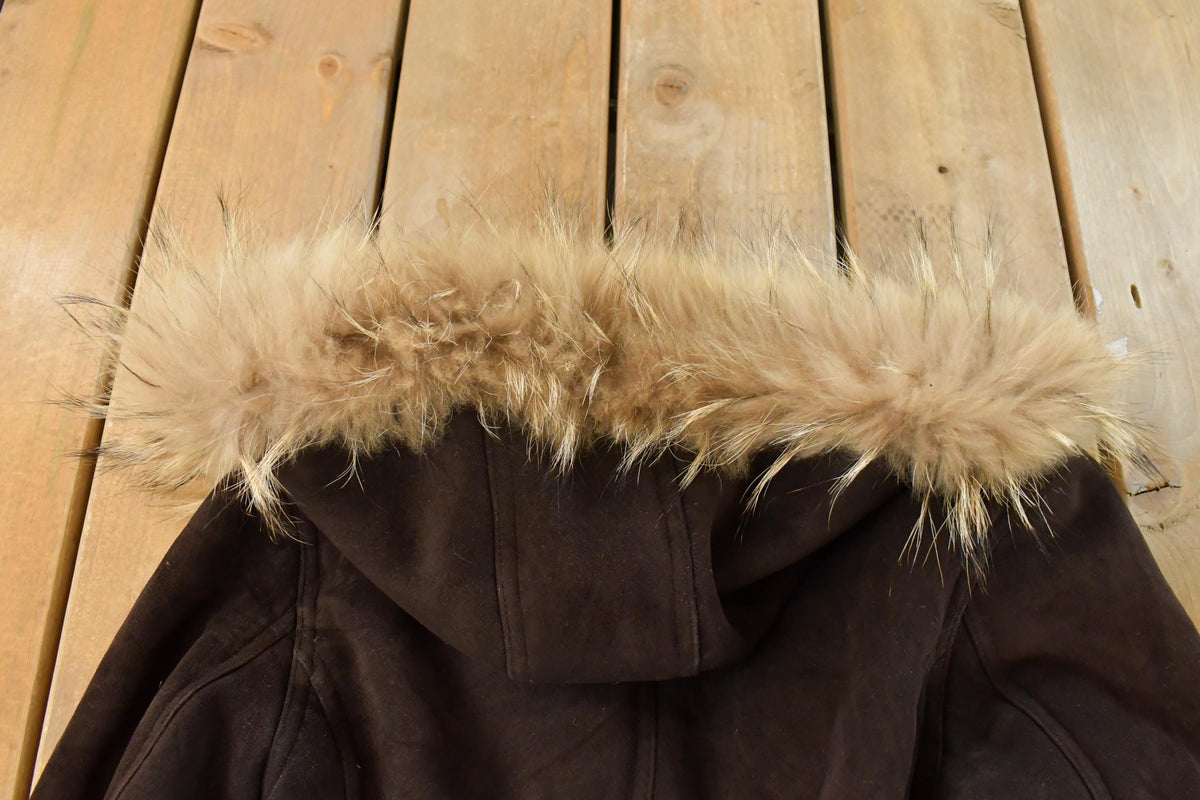 Vintage 1990s Dana Buchman Faux Shearling Coat Women's M from propervintagecanada
