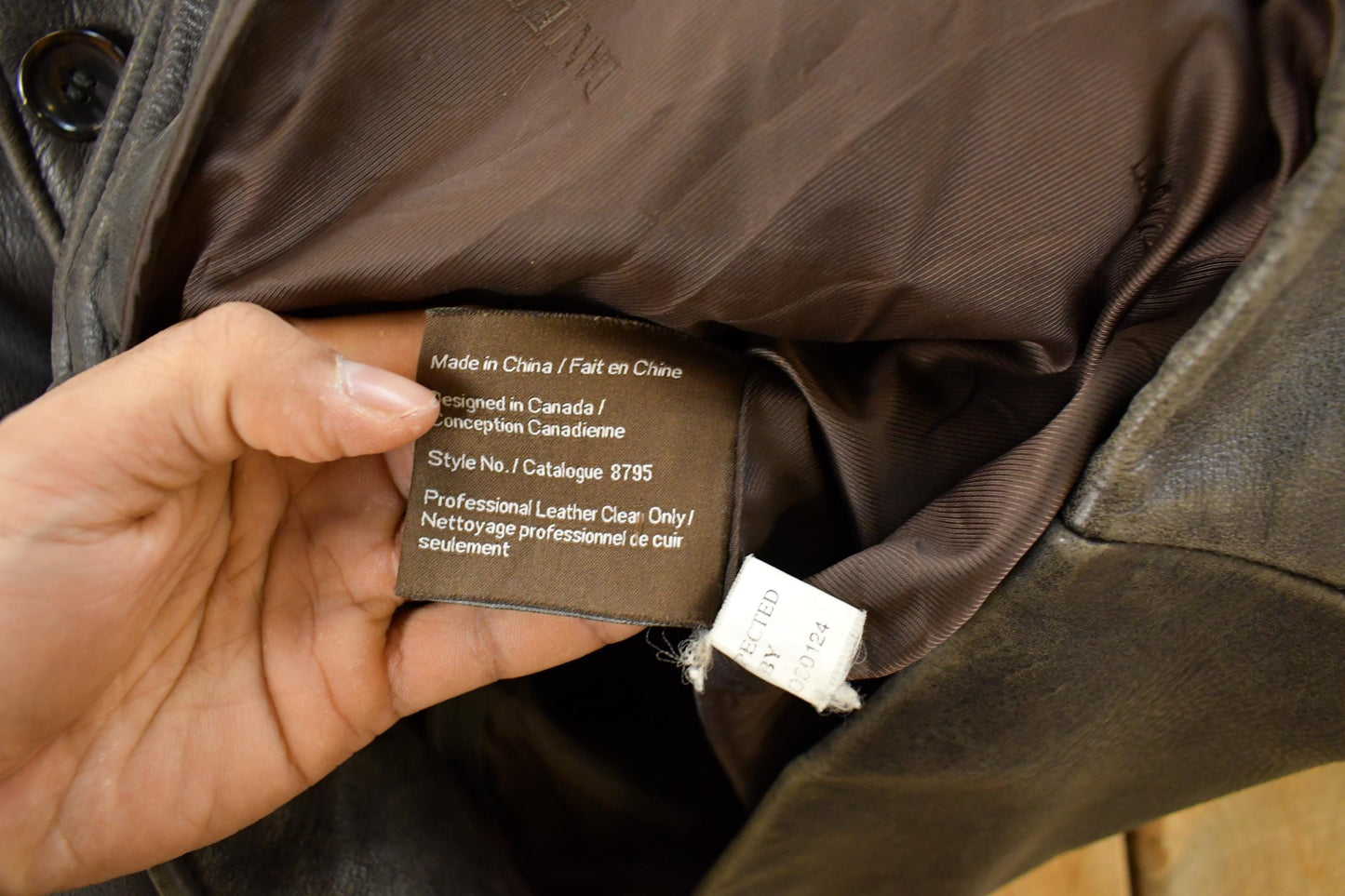 Vintage 1990s Danier Brown Leather Jacket Men's Large from propervintagecanada