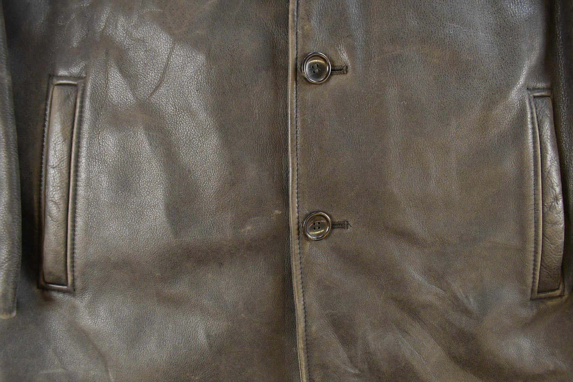 Vintage 1990s Danier Brown Leather Jacket Men's Large from propervintagecanada