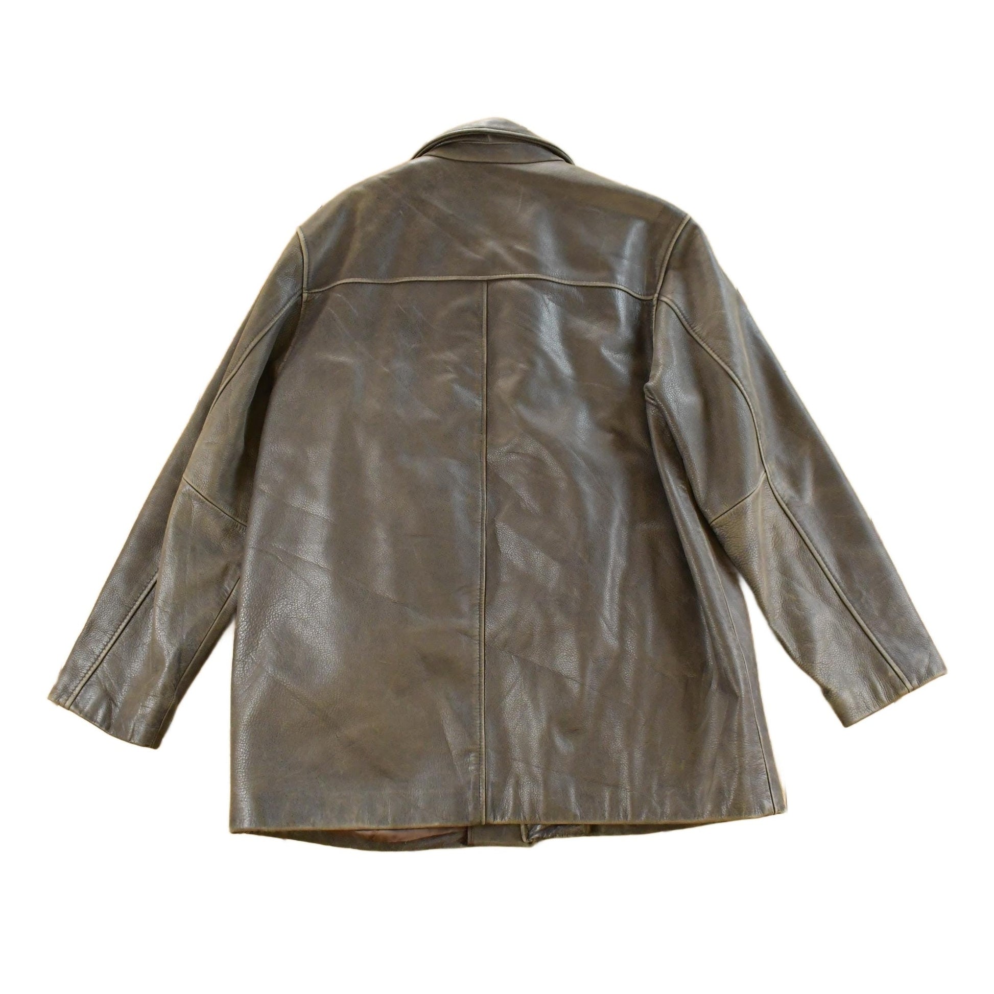 Vintage 1990s Danier Brown Leather Jacket Men's Large from propervintagecanada