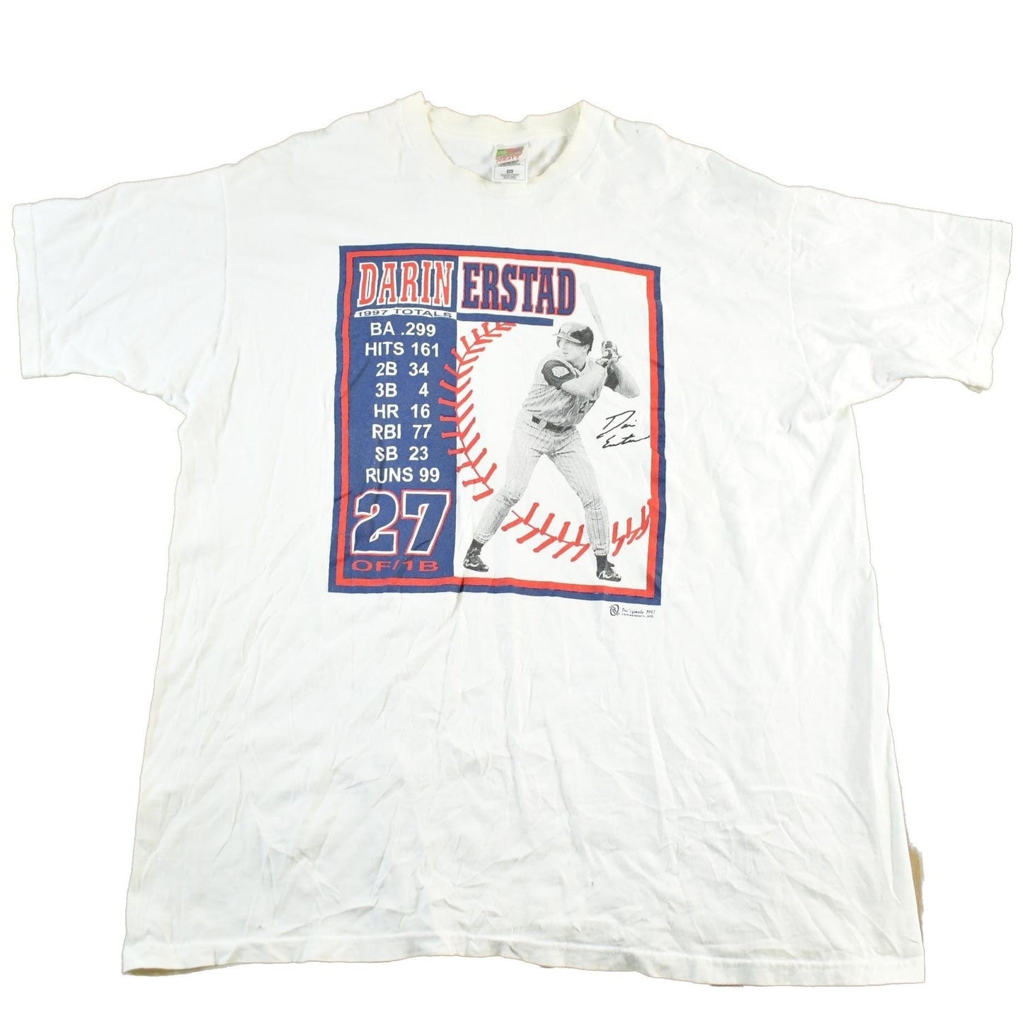 Vintage 1990s Darin Erstad Anaheim Angels MLB Baseball T-Shirt Men's 2XL from propervintagecanada