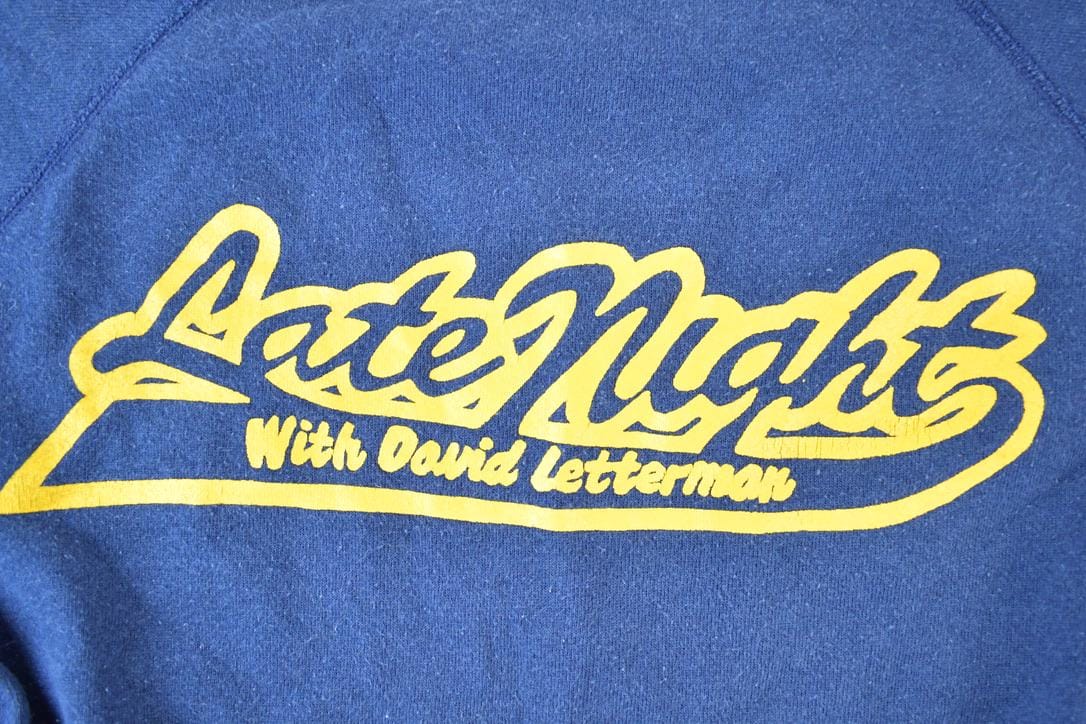 Vintage 1990s David Letterman Souvenir Crewneck Sweatshirt Made In USA Men's XL from propervintagecanada