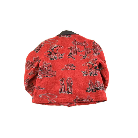 Vintage 1990s David Paul AOP Fleece Full Zip Sweater Women's S from propervintagecanada