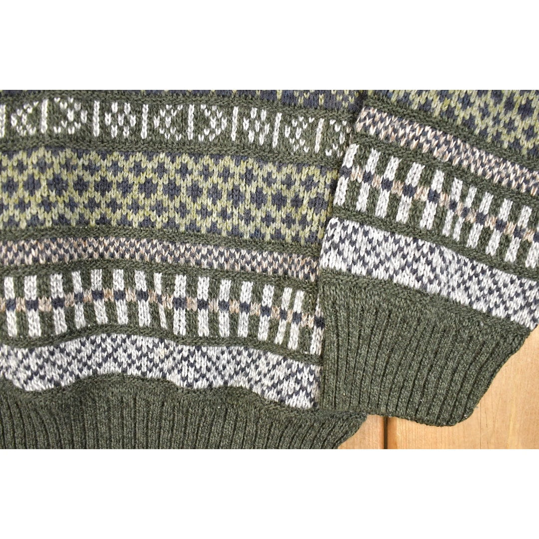 Vintage 1990s David Taylor Abstract Striped Knit Crewneck Sweater Men's L / Made In USA / 90s Knitted Sweatshirt / Vintage Preppy Knits from propervintagecanada