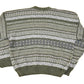 Vintage 1990s David Taylor Abstract Striped Knit Crewneck Sweater Men's L / Made In USA / 90s Knitted Sweatshirt / Vintage Preppy Knits from propervintagecanada