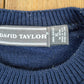 Vintage 1990s David Taylor American Flag Knit Crewneck Sweater Mens L from propervintagecanada