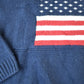 Vintage 1990s David Taylor American Flag Knit Crewneck Sweater Mens L from propervintagecanada