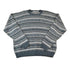 Vintage 1990s David Taylor Knit Abstract Striped Pattern Crewneck Sweater Made In USA Men&