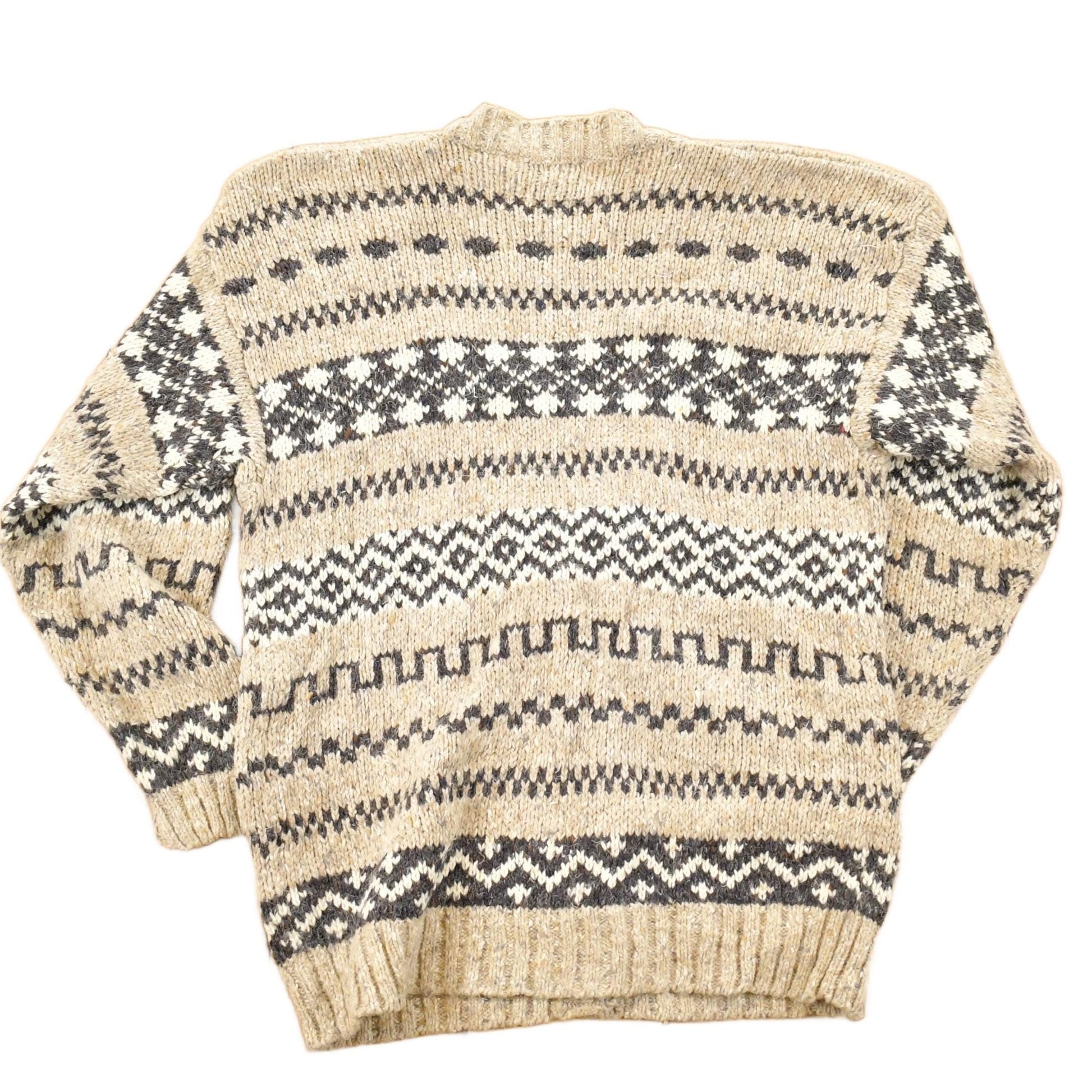 Vintage 1990s DD Sloan Abstract Knit Cardigan Sweater Women's S from propervintagecanada