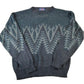 Vintage 1990s De Sonos Knit Abstract Pattern Crewneck Sweater Men's Large from propervintagecanada