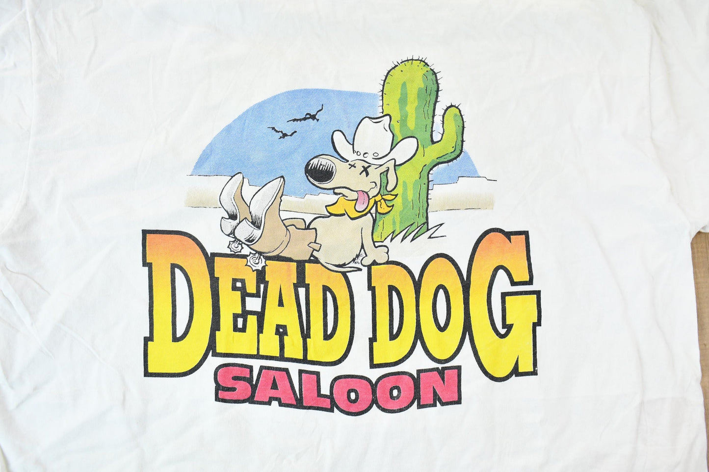Vintage 1990s Dead Dog Saloon Myrtle Beach South Carolina Souvenir Single Stitch Graphic Travel T-Shirt Men's M from propervintagecanada