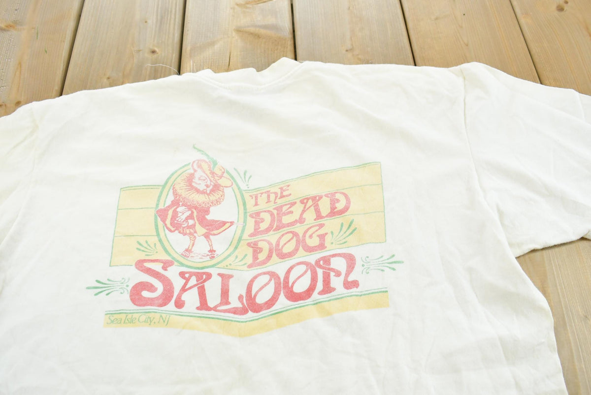 Vintage 1990s Dead Dog Saloon Sea Isle New Jersey Souvenir Single Stitch Graphic Travel T-Shirt Men's Men's Large from propervintagecanada