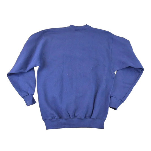 Vintage 1990s Deadstock Blank Navy Crewneck Sweatshirt Mens L from propervintagecanada
