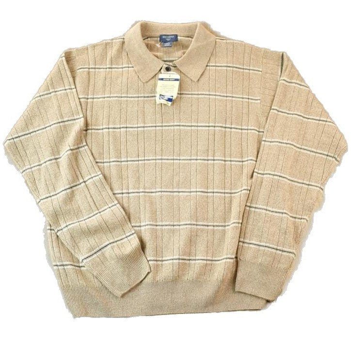 Vintage 1990s Deadstock Dockers Knit Abstract Pattern Crewneck Sweater Men's Large from propervintagecanada