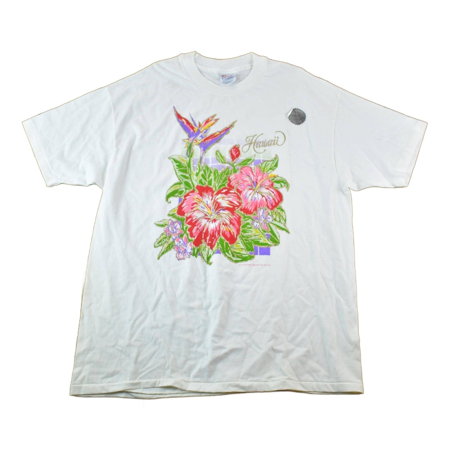 Vintage 1990s Deadstock Hawaii Souvenir Single Stitch Graphic Print T-Shirt Men's XL from propervintagecanada