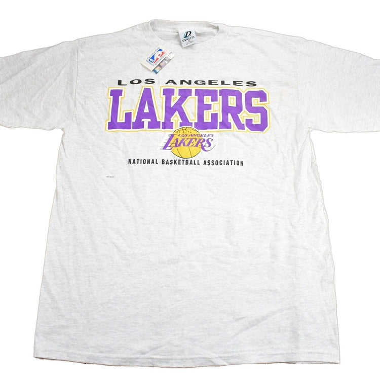 Vintage 1990s Deadstock Los Angeles Lakers NBA Graphic T-Shirt Men's XL from propervintagecanada